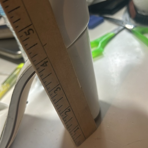 Gianni Bini Joenah Two Piece Ankle Strap Block Heel Dress Sandals White Size 8 - Picture 8 of 9